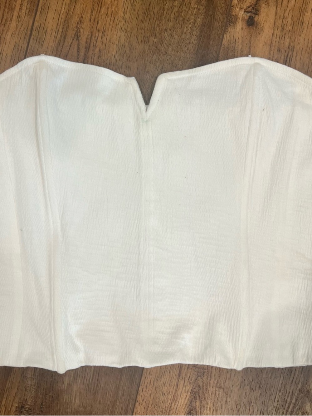 White Women’s Strapless Bustier Crop Top